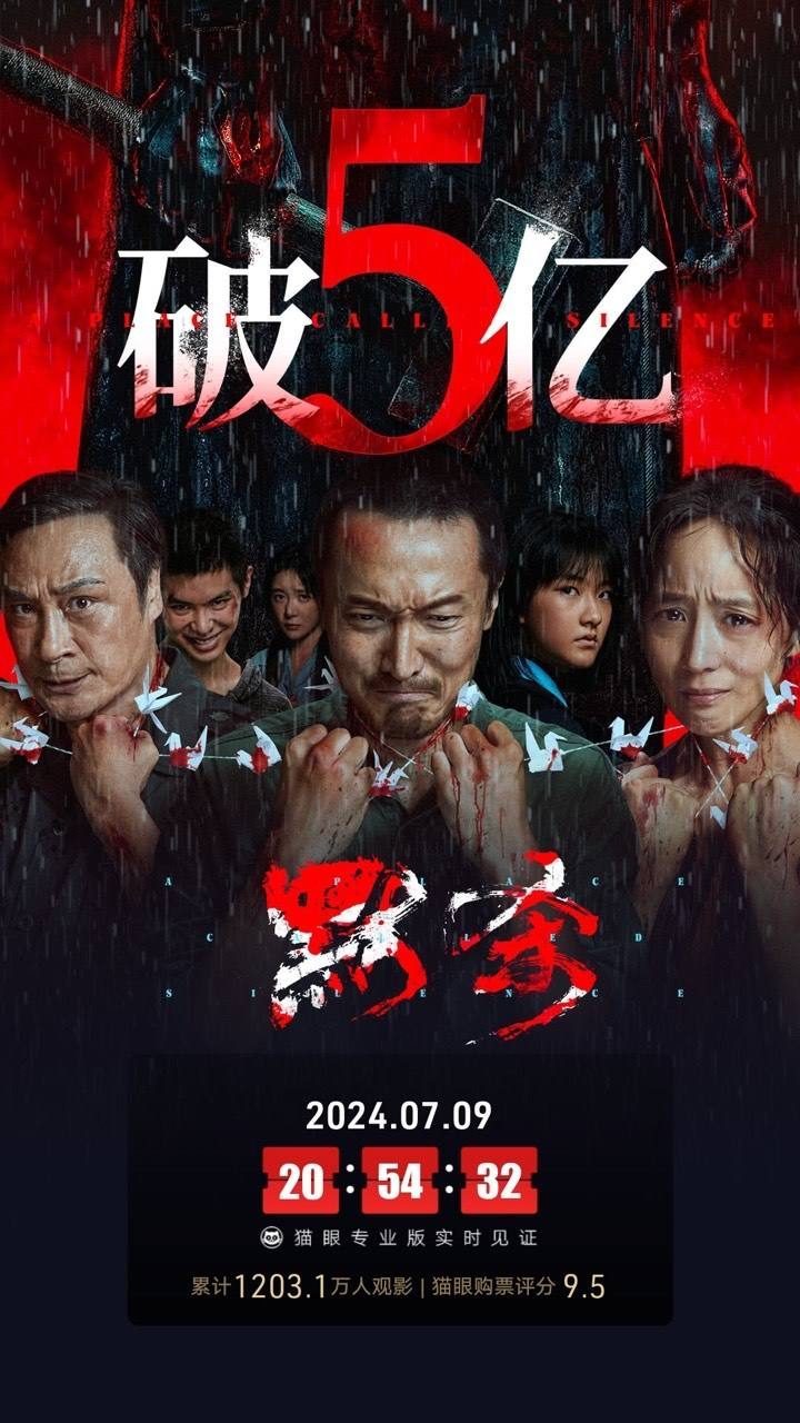 电影《默杀》创下5亿票房，荣登年度票房榜第11位 -1