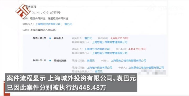 张雨绮前夫袁巴元遭思南公馆申请限制消费 -2